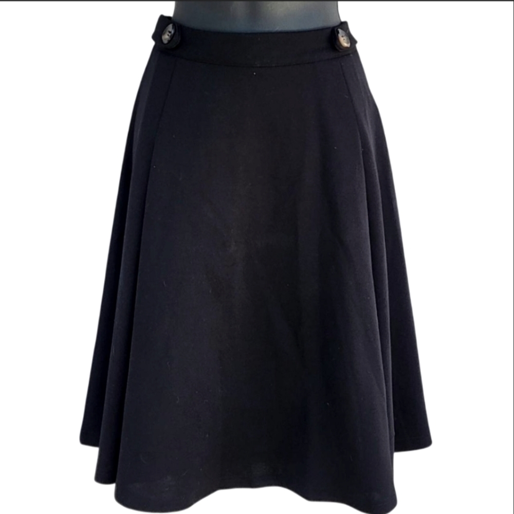 Elegant Black A-Line Skirt